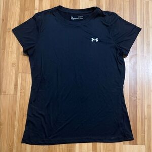 Under Armour Black Short Sleeve Performance Tee with White Logo